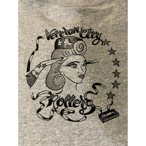 I Heart Roller Derby T-Shirt Youth L New Graphic Tee Custom Ink Tag Attached - Picture 5 of 14